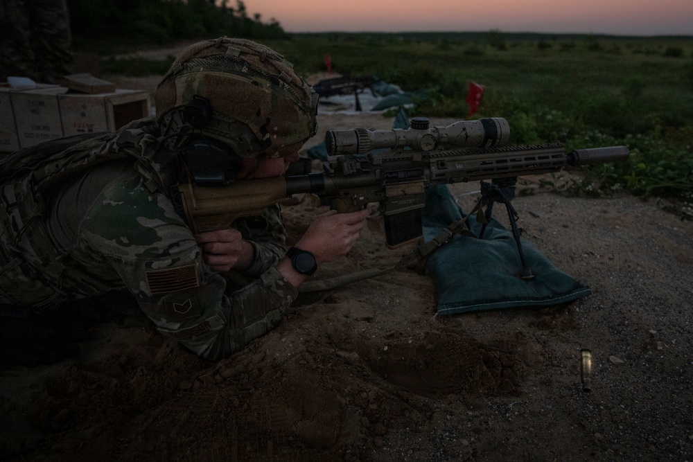 Security forces  M110A1 weapons training