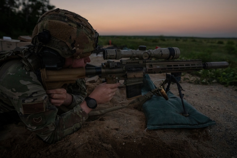 Security forces  M110A1 weapons training