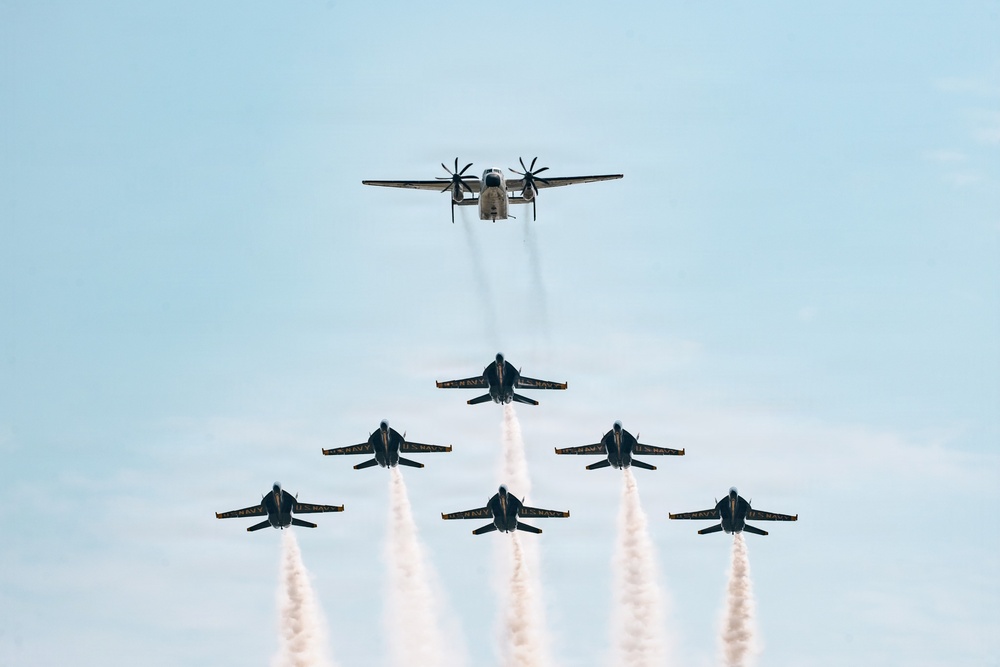 VRC 40 Flies in formation with The Blue Angels