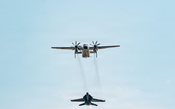 VRC 40 Flies in formation with The Blue Angels