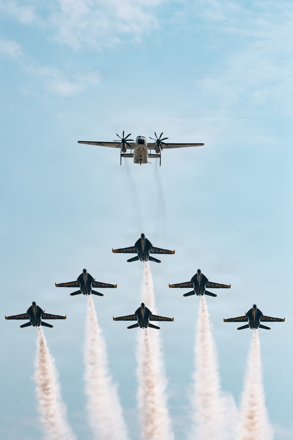 VRC 40 Flies in formation with The Blue Angels