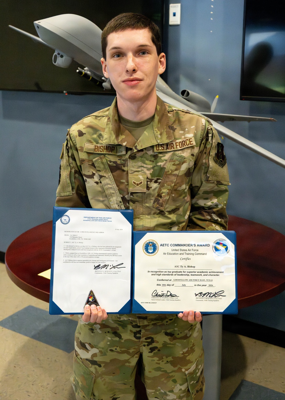 Ebbing Airman Makes History in 1N2 Tech School