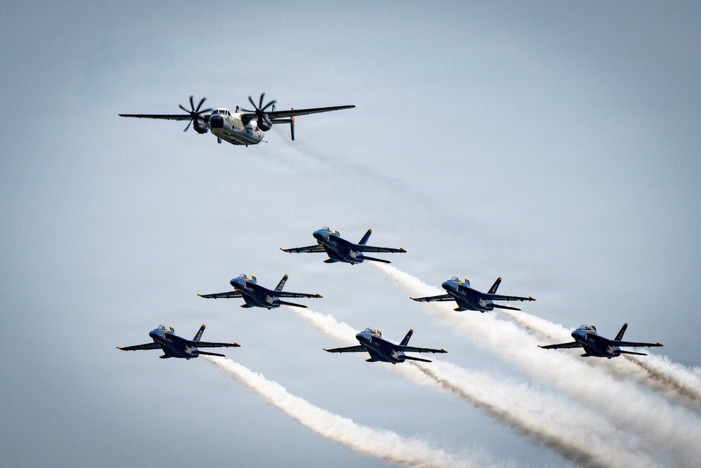 VRC 40 Flies in formation with The Blue Angels