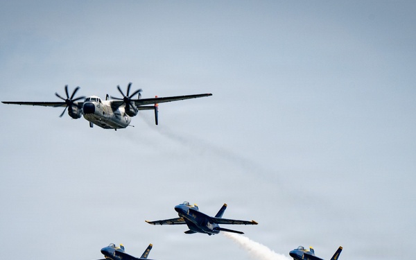 VRC 40 Flies in formation with The Blue Angels