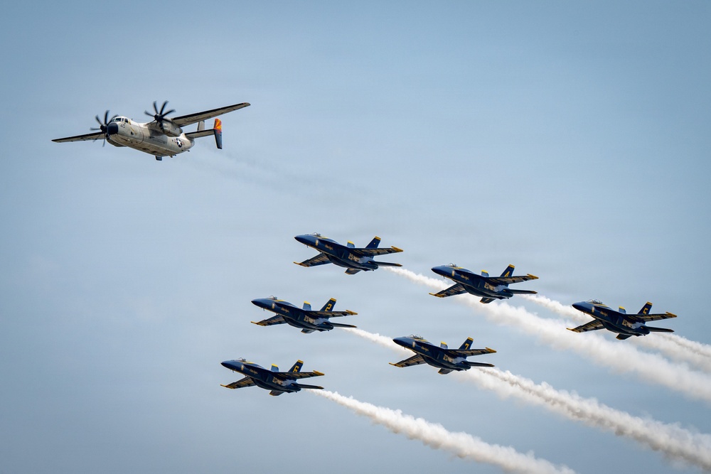 VRC 40 Flies in formation with The Blue Angels
