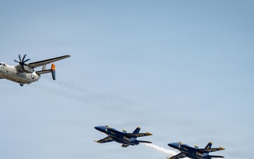 VRC 40 Flies in formation with The Blue Angels