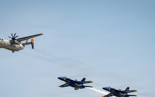 VRC 40 Flies in formation with The Blue Angels