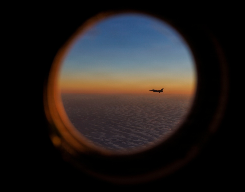 F-16 Over the Mojave Desert