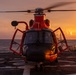 USCGC Midgett (WMSL 757) conducts night flight operations in the South China Sea