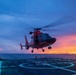 USCGC Midgett (WMSL 757) conducts night flight operations in the South China Sea