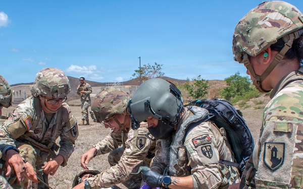 181st Medical Company (Area Support) Conducts MEDEVAC Training with UH-60 Black Hawk
