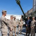 Brigadier General Kevin Collins, commanding general, Marine Corps Logistics Command, meets with civilian-Marines