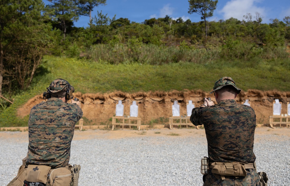 U.S. Marines Conduct Rifle and Pistol Marksmanship Training