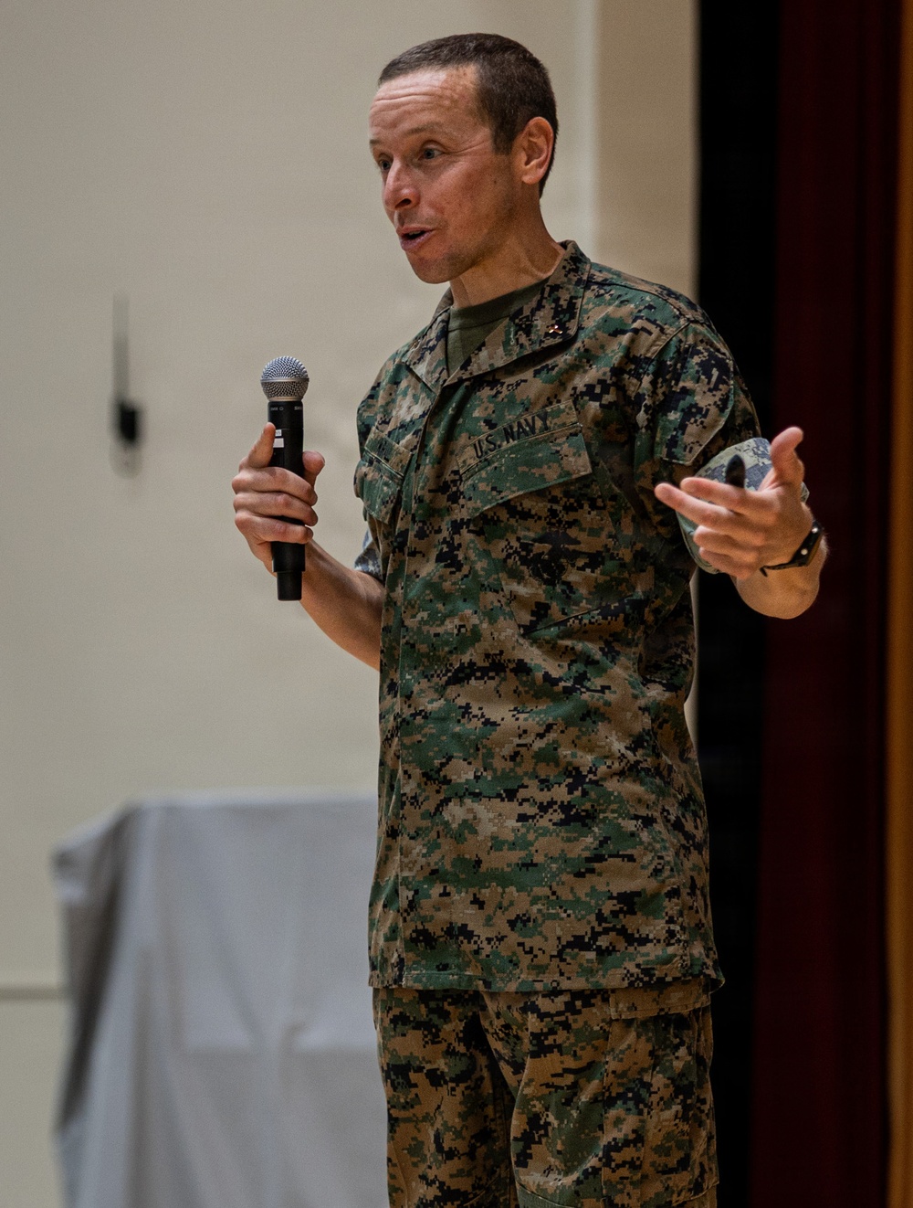 U.S. Marines Receive Brief from Chaplain