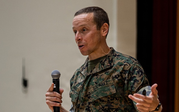 U.S. Marines Receive Brief from Chaplain