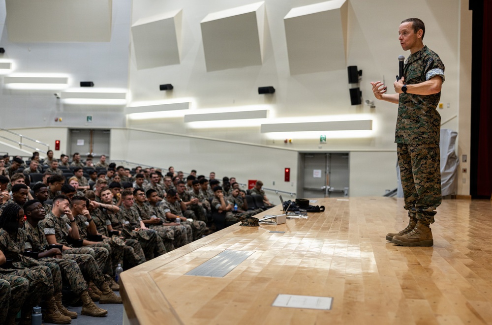 U.S. Marines Receive Brief from Chaplain