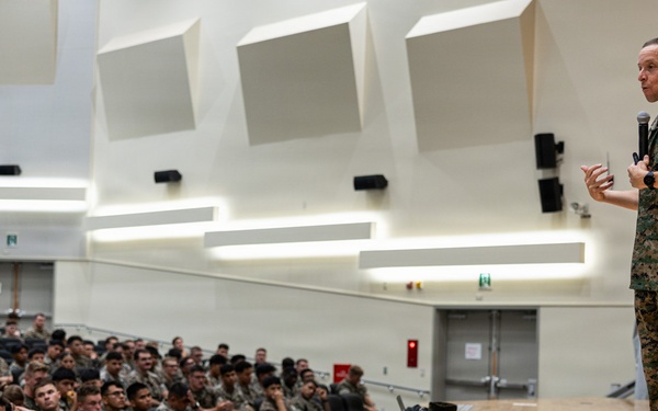 U.S. Marines Receive Brief from Chaplain