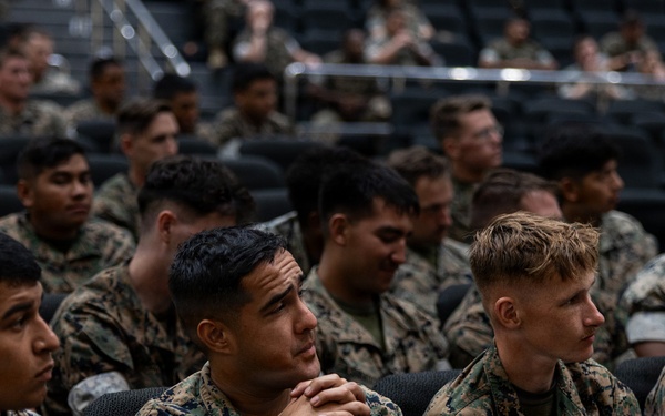 U.S. Marines Receive Brief from Chaplain