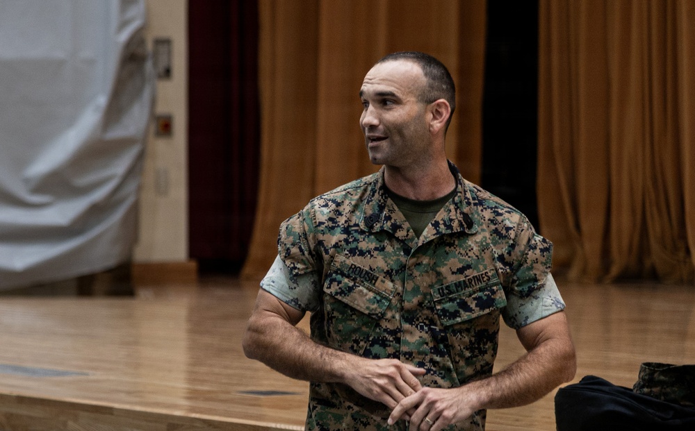 U.S. Marines Receive Brief from Chaplain