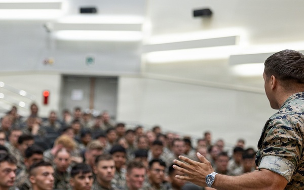 U.S. Marines Receive Brief from Chaplain