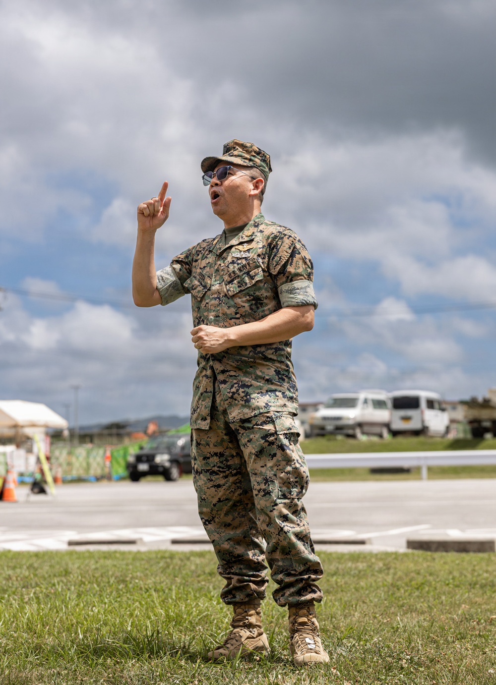 U.S. Marines Receive Brief from Chaplain