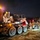 Heavy equipment transporter supports nighttime operations