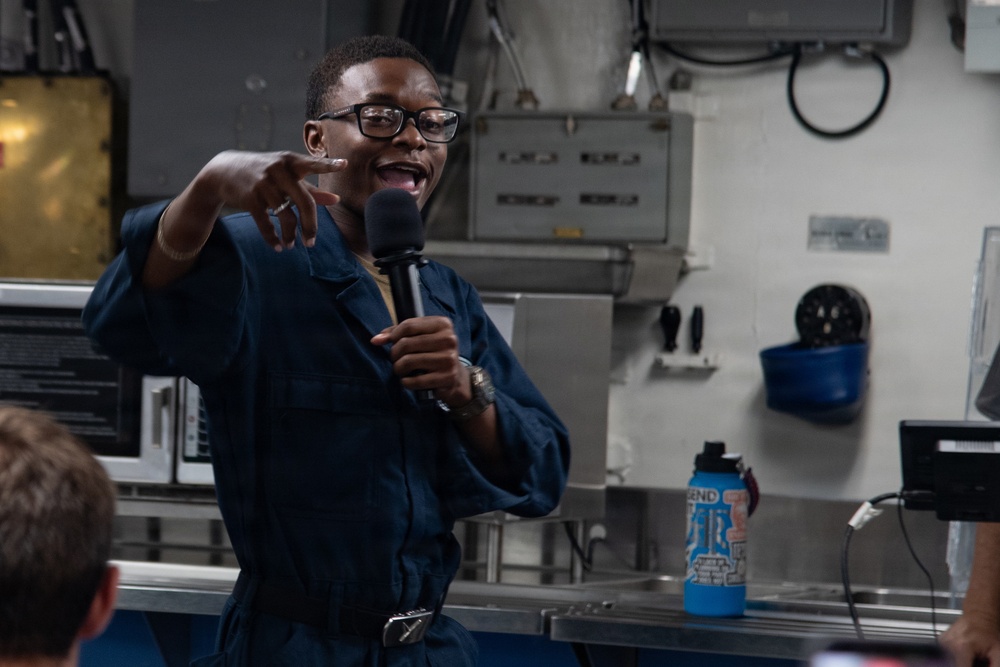 USS THEODORE ROOSEVELT karaoke during RIMPAC 26