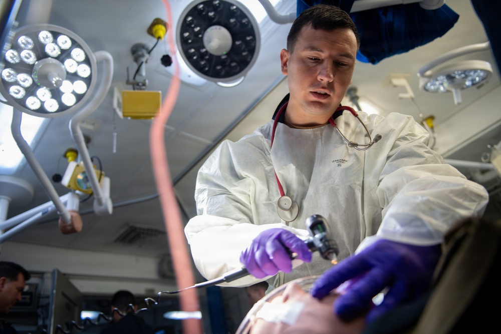 CVN 71 medical training during RIMPAC 26
