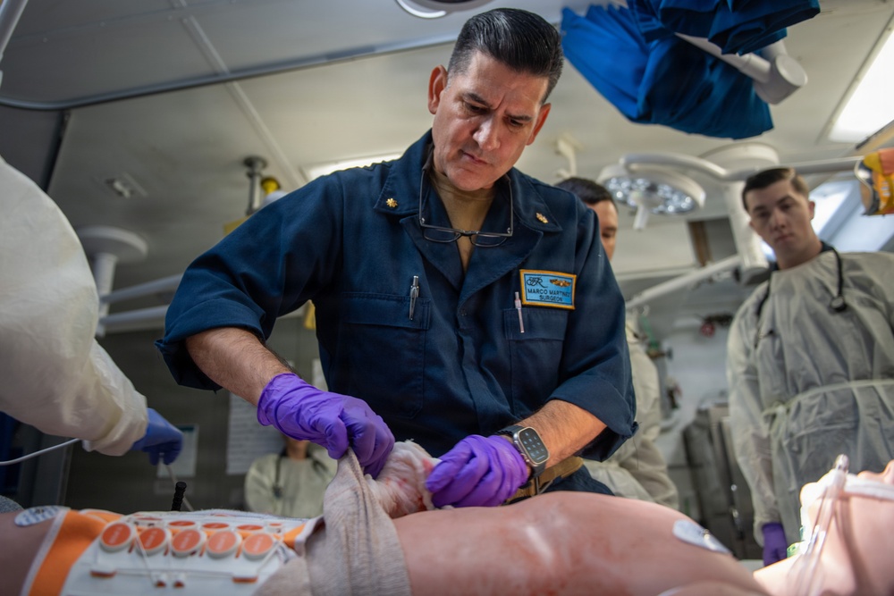 USS Theodore Roosevelt conducts medical training during RIMPAC 26
