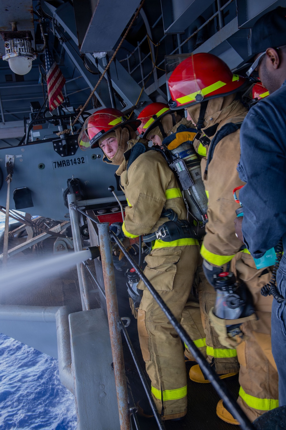 USS Theodore Roosevelt conducts general quarters drill during RIMPAC 26
