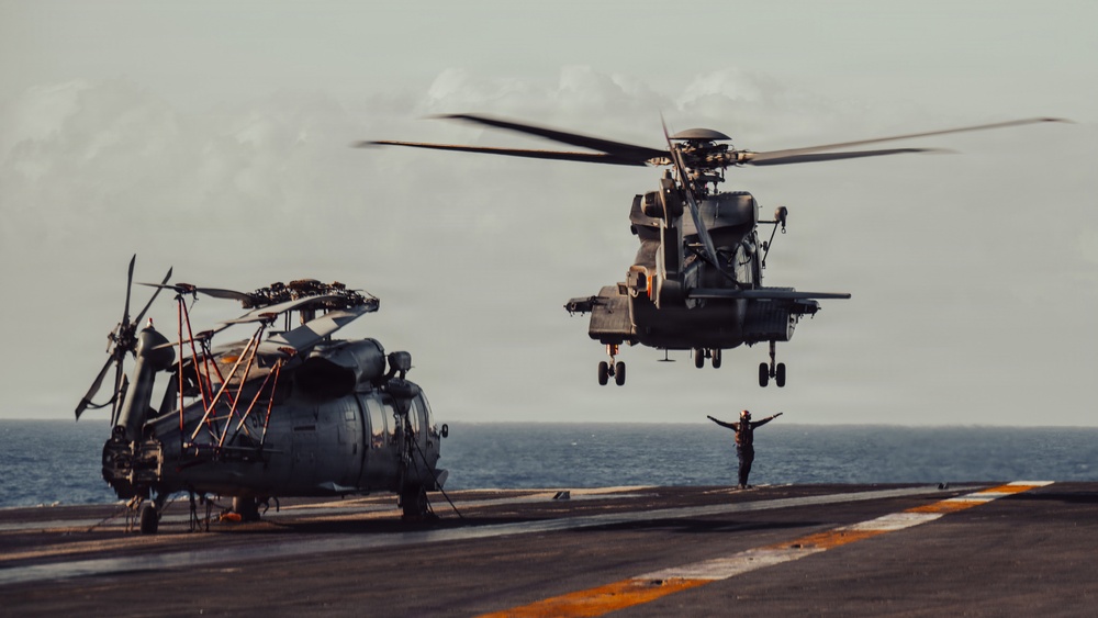 USS Theodore Roosevelt at flight operations during RIMPAC 26