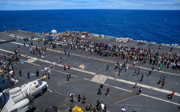 USS Theodore Roosevelt host steel beach picnic at sea during RIMPAC 26