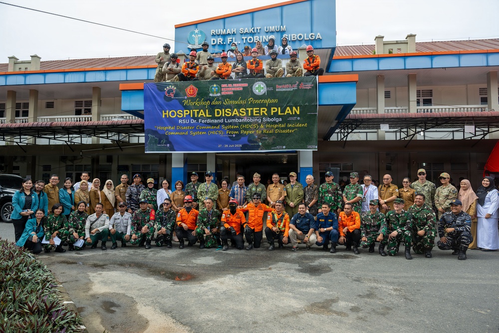 Pacific Partnership 2026 Mission Commander visits disaster management humanitarian assistance and disaster preparedness field exercise in Sibolga, Indonesia