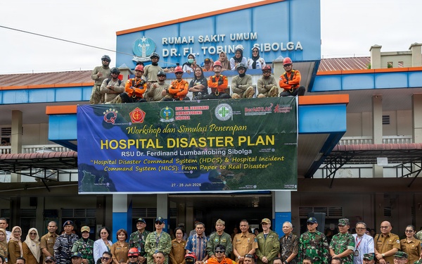 Pacific Partnership 2026 Mission Commander visits disaster management humanitarian assistance and disaster preparedness field exercise in Sibolga, Indonesia