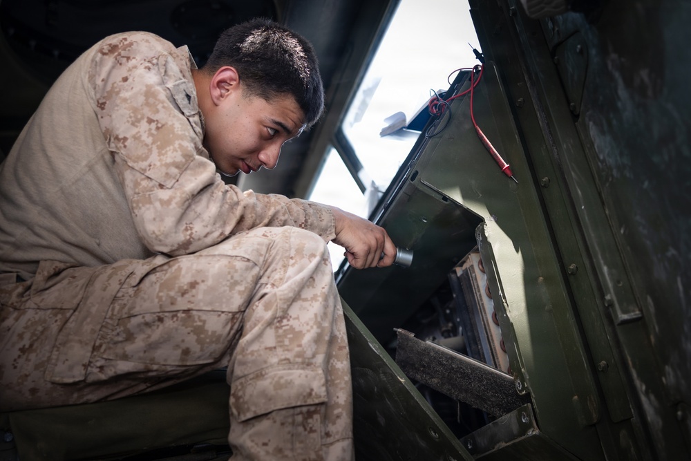 U.S. Marines conduct RSV maintenance