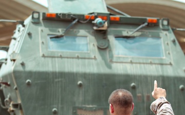 U.S. Marines conduct HIMARS routine preventative maintenance