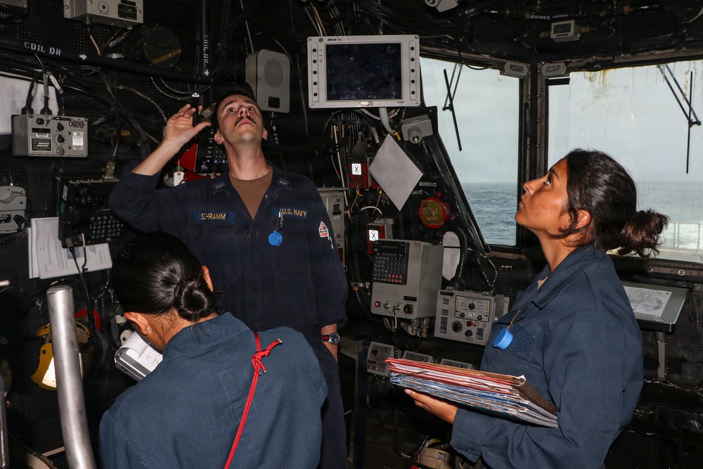 Frank E. Petersen Jr. Sailors Conduct Daily Operations