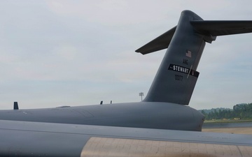 On the flightline at the 105 AW