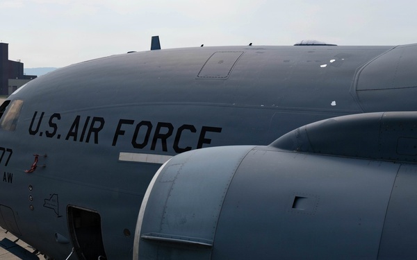 On the flightline at the 105 AW