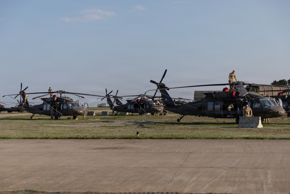 1st Combat Aviation Brigade conducts flight operations at MKAB, Romania