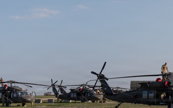 1st Combat Aviation Brigade conducts flight operations at MKAB, Romania