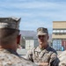 Brigadier General Kevin Collins, commanding general, Marine Corps Logistics Command, meets with civilian-Marines and tours facilities at Production Plant Barstow