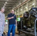 Brigadier General Kevin Collins, commanding general, Marine Corps Logistics Command, meets with civilian-Marines and tours facilities at Production Plant Barstow