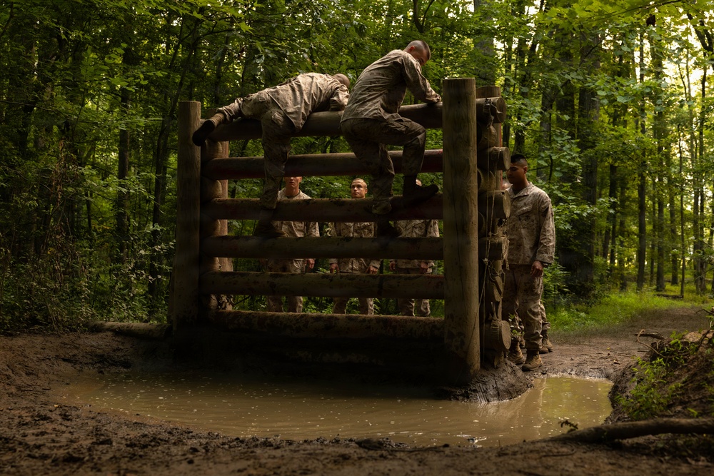 Alpha and Delta Company Complete the Montford Point Challenge Course at OCS