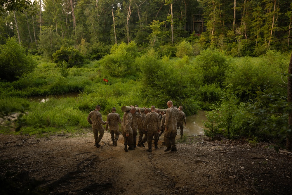 Alpha and Delta Company Complete the Montford Point Challenge Course at OCS