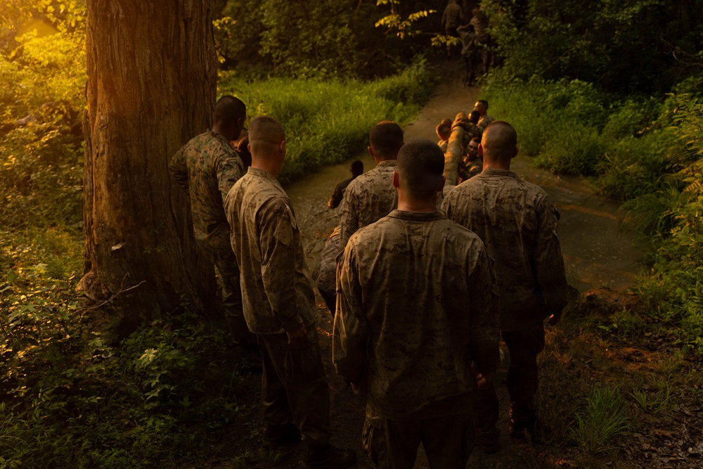 Alpha and Delta Company Complete the Montford Point Challenge Course at OCS