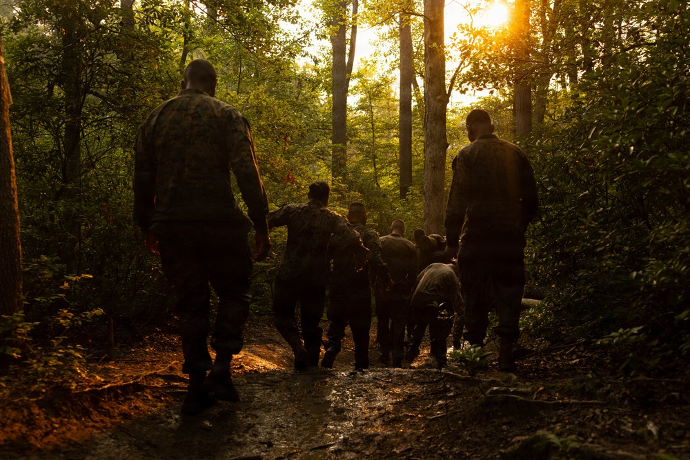 Alpha and Delta Company Complete the Montford Point Challenge Course at OCS