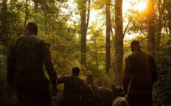 Alpha and Delta Company Complete the Montford Point Challenge Course at OCS