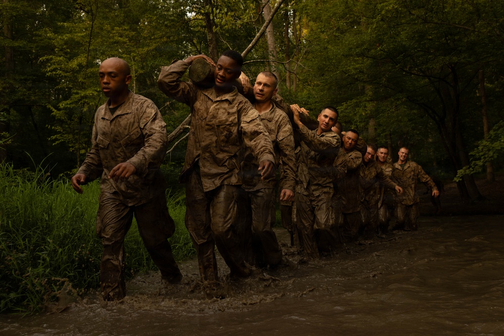 Alpha and Delta Company Complete the Montford Point Challenge Course at OCS