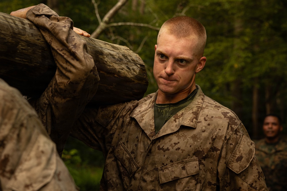 Alpha and Delta Company Complete the Montford Point Challenge Course at OCS